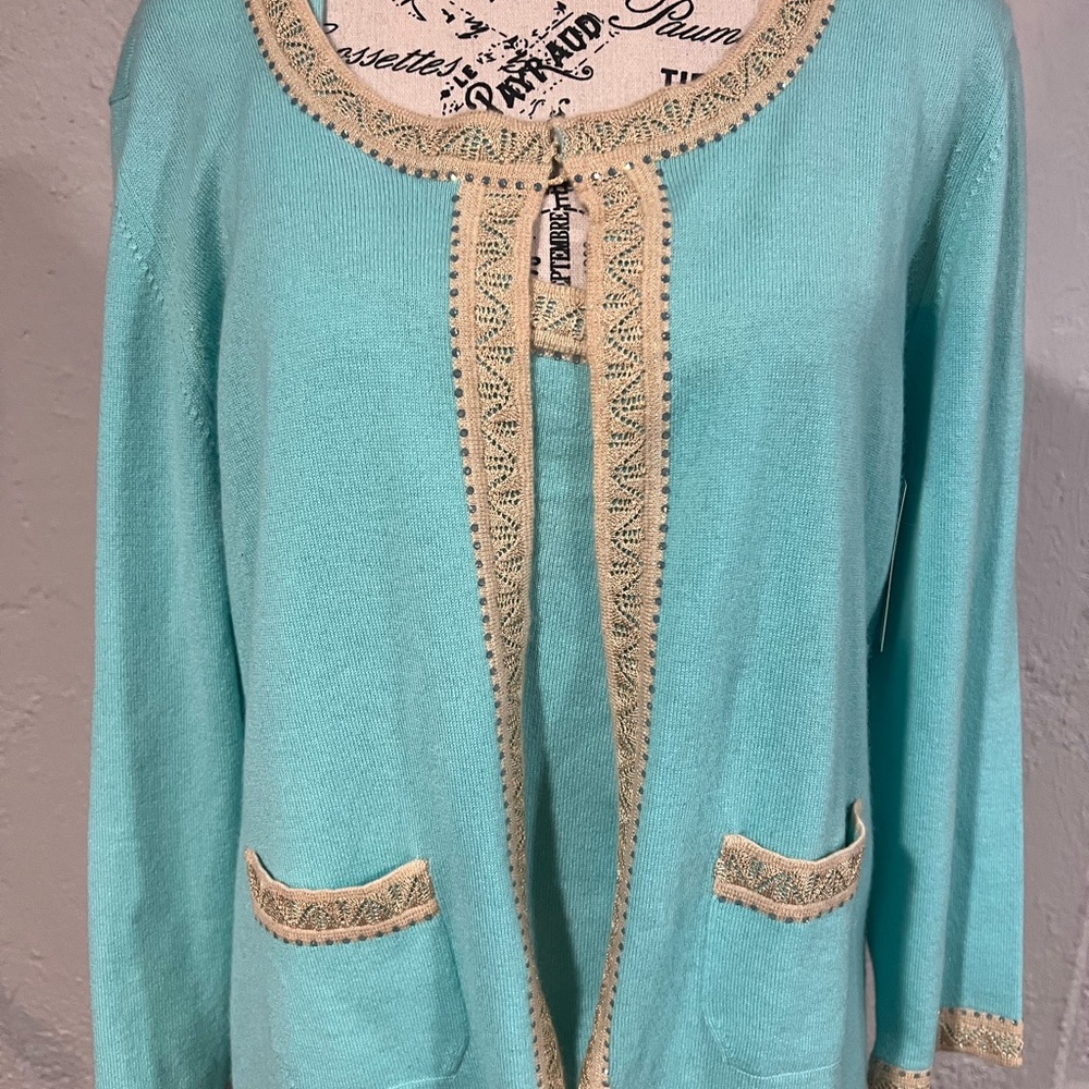 Escada Women's Aqua Cardigan Sweater